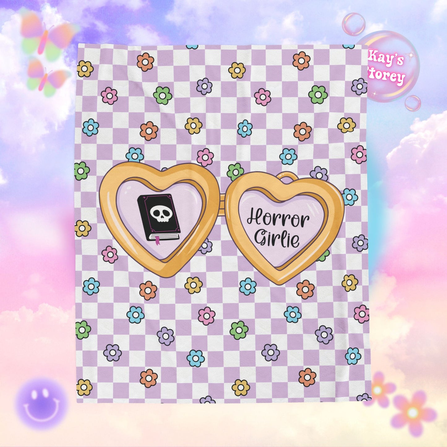 Purple Horror Girlie Velveteen Plush Blanket