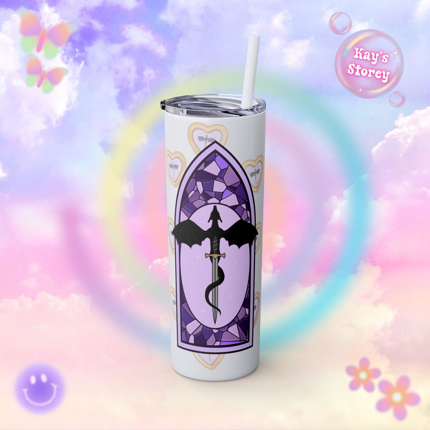 Fourth Wing Fantasy Tumbler, Romantasy Book Girl, Fourth Wing Fan Cup, Violent Little Thing Tumbler with Straw, 20oz