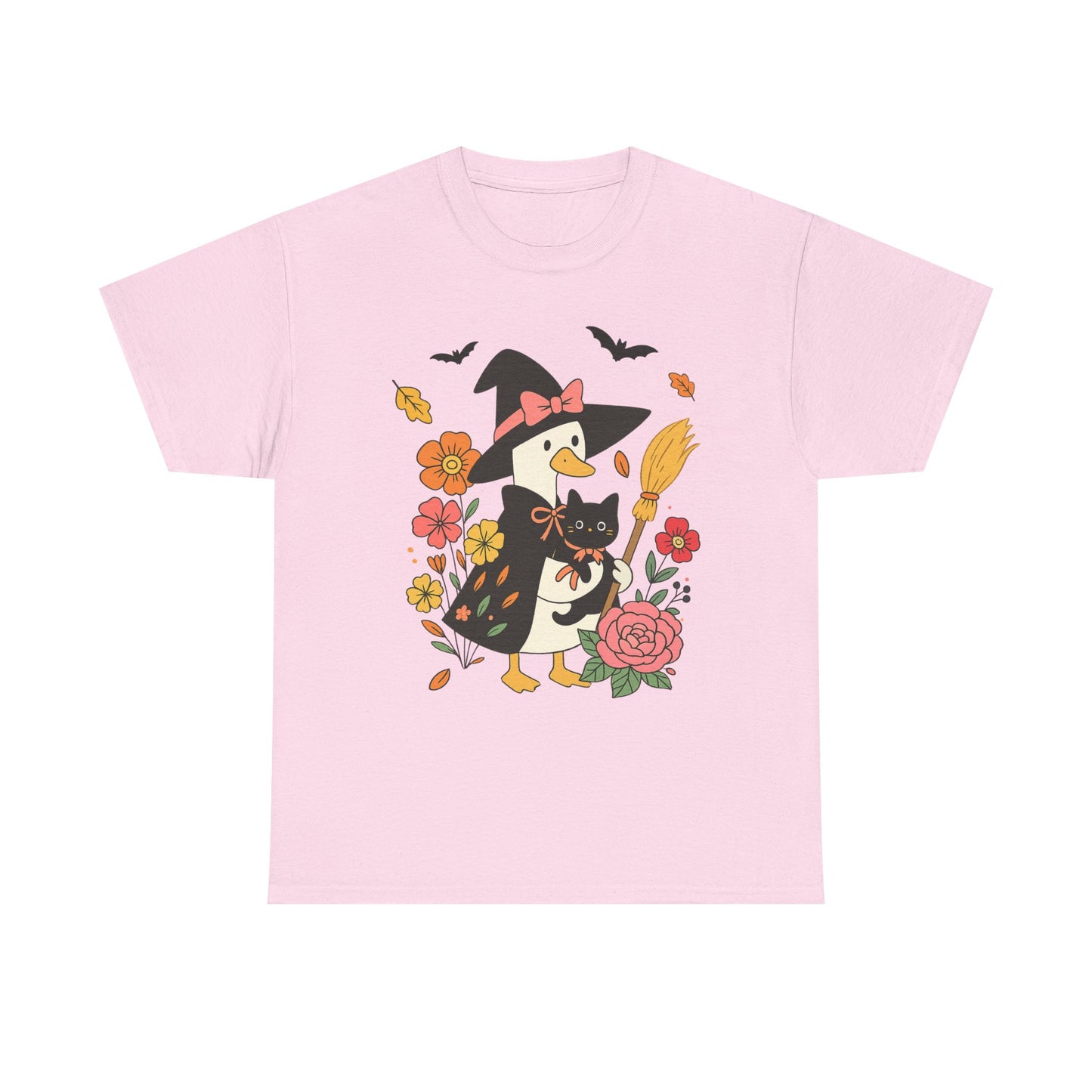 Spooky Goose and Black Cat Tee - Halloween Gift