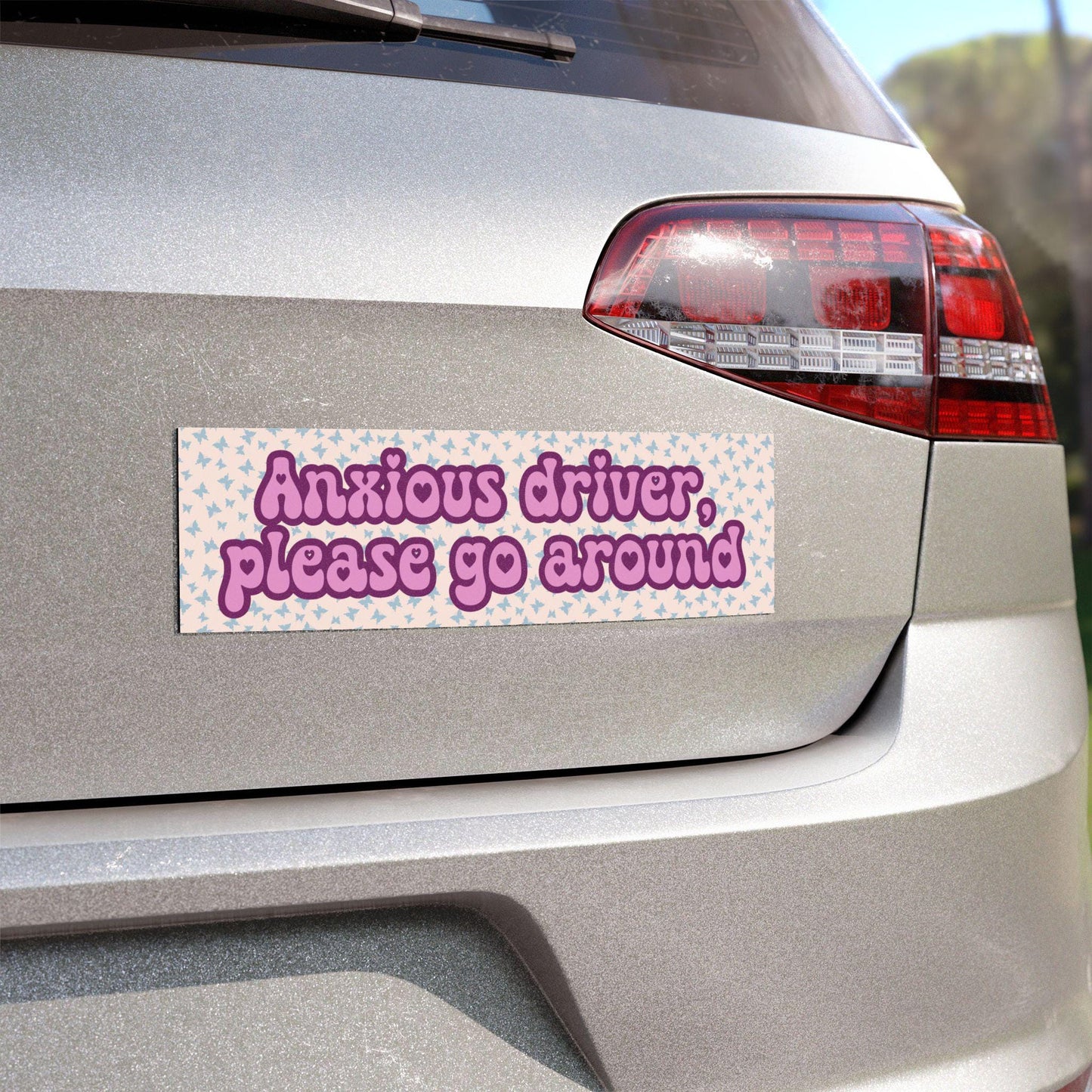 Anxious Driver Car Magnet