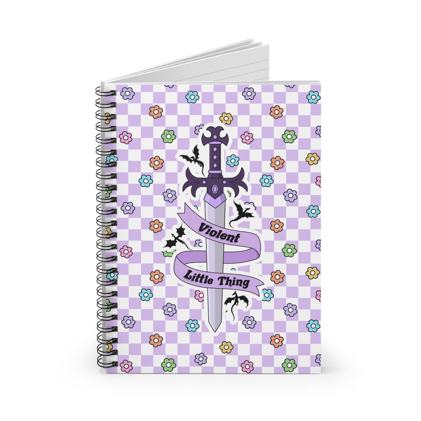 Purple Violent Little Thing Spiral Notebook - Ruled Line