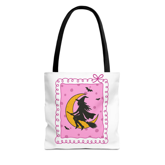 Spooky Season Witch Book Tote Bag
