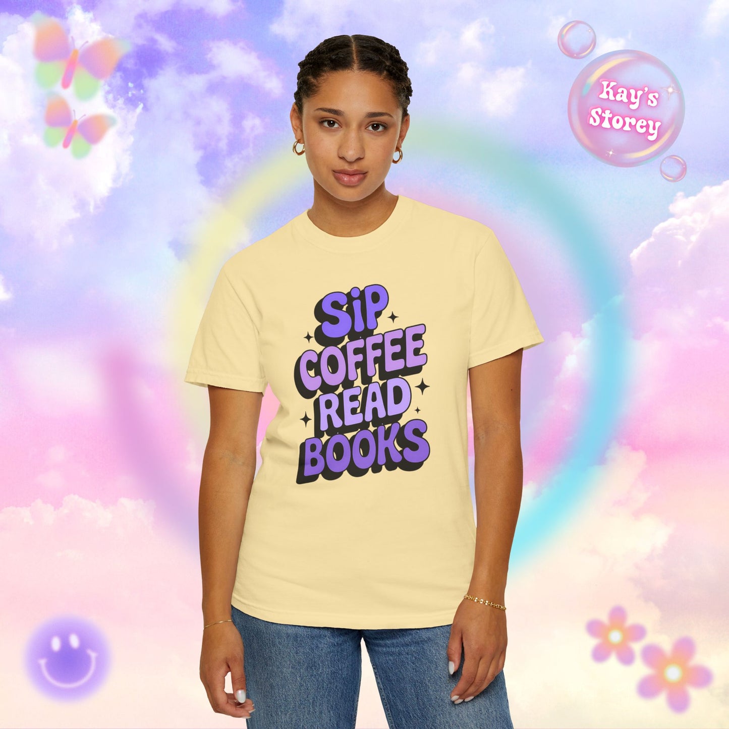 Sip Coffee Read Books Comfort Colors T-Shirt