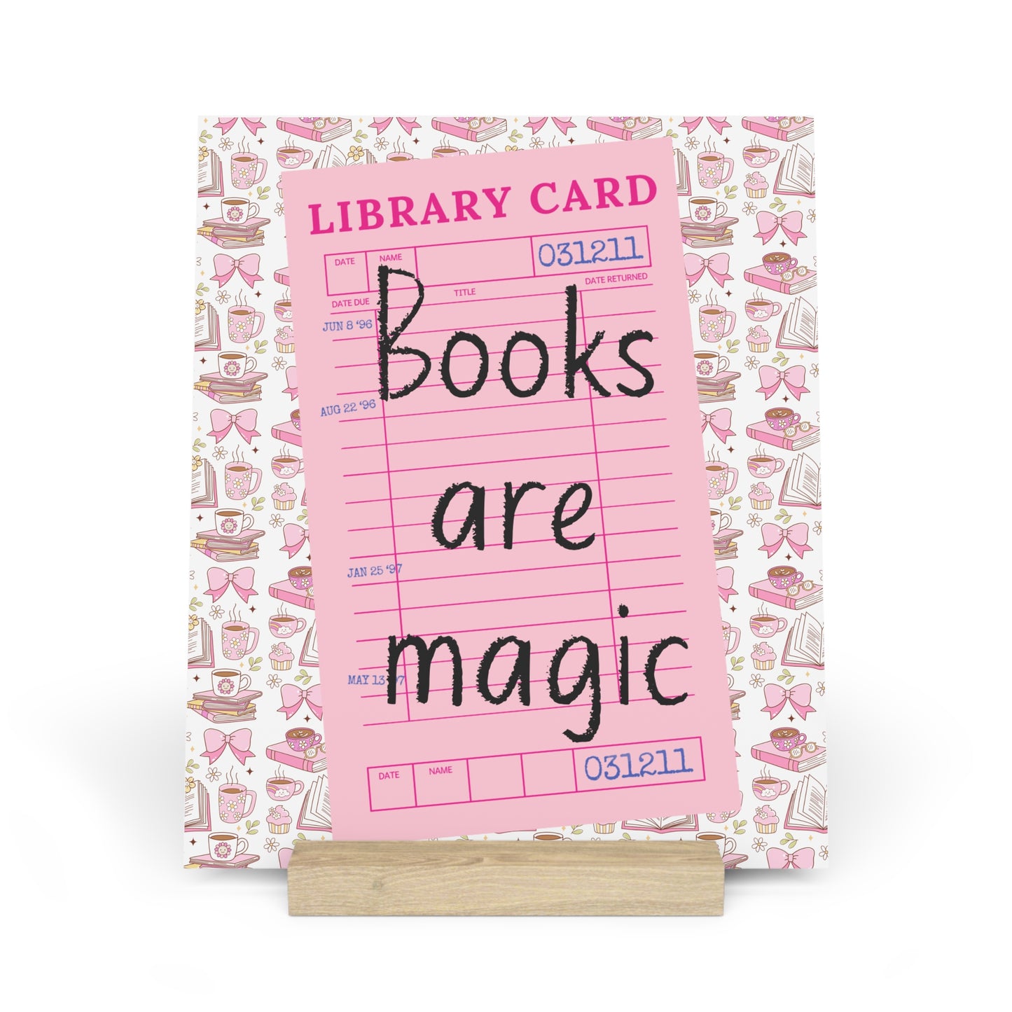 Books Are Magic Bookshelf Decor with Stand