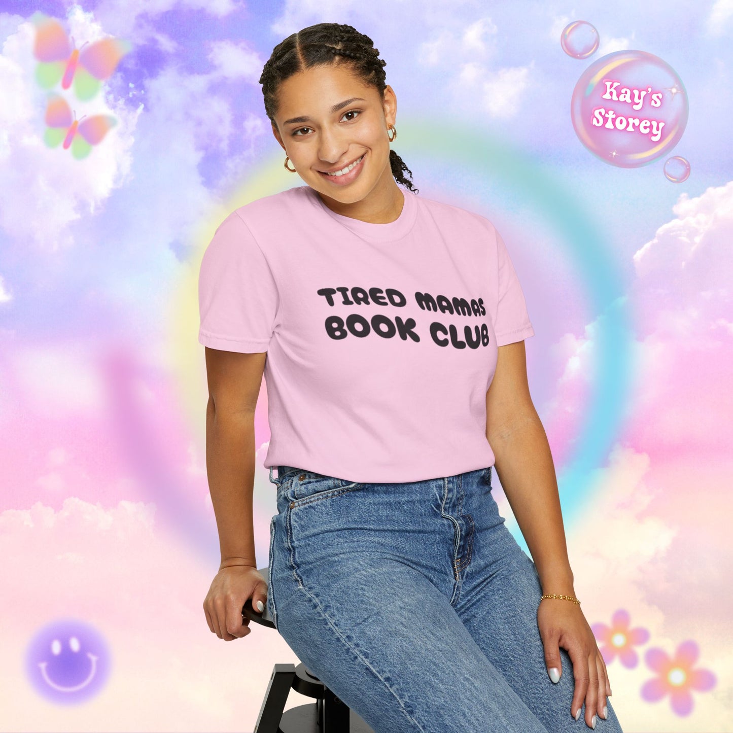 Tired Mamas Book Club Comfort Colors T-Shirt