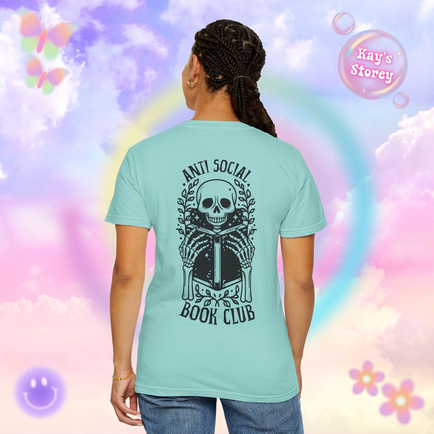 Skeleton Anti Social Comfort Colors T-Shirt