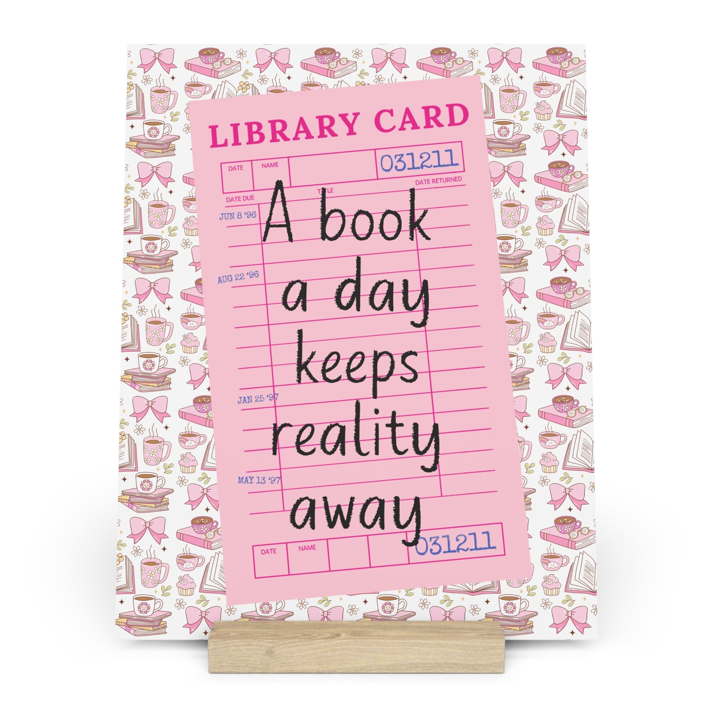 A Book A Day Bookshelf Decor with Stand