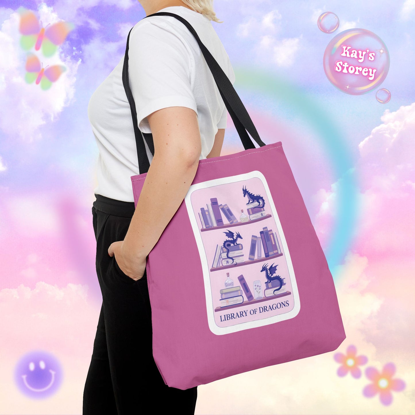 Library of Dragons Tote Bag