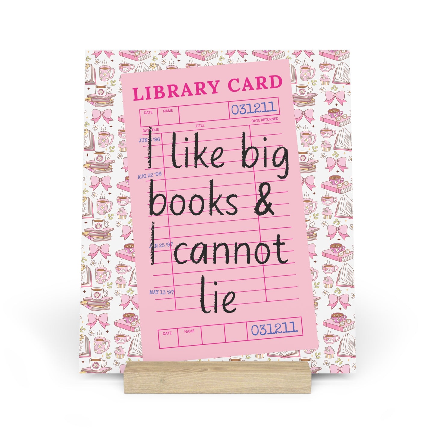 I Like Big Books & I Cannot Lie Bookshelf Decor with Stand