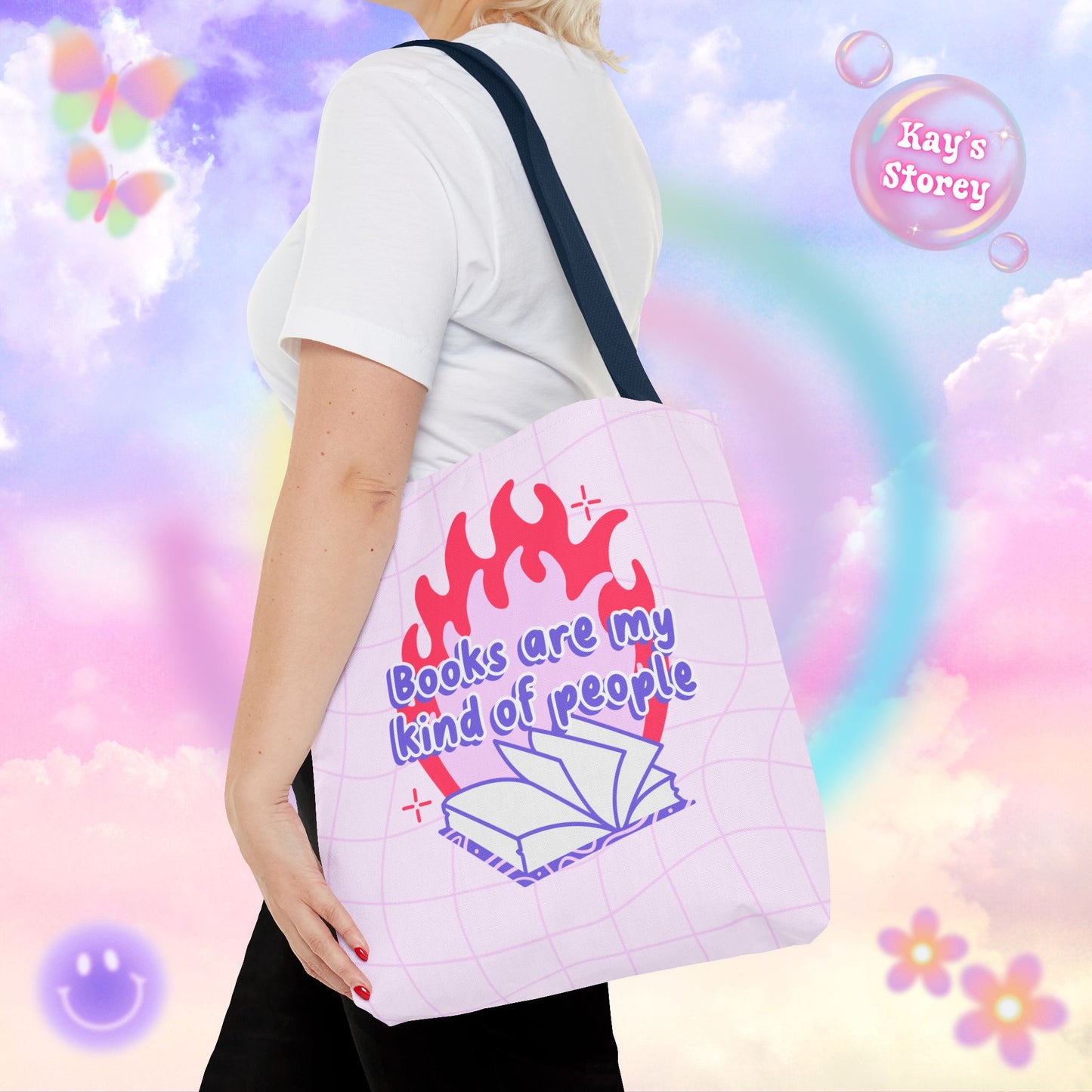 Books are my Kind of People Tote Bag