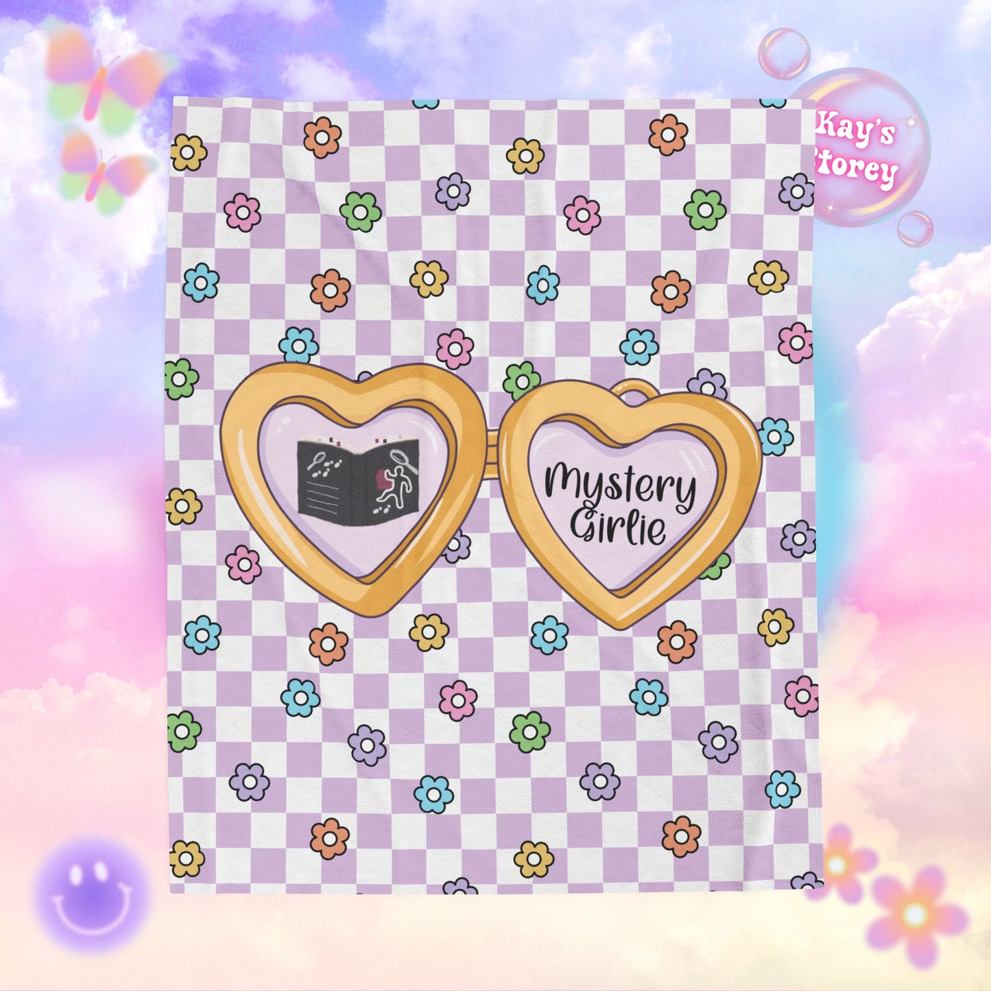 Purple Mystery Girlie Velveteen Plush Blanket