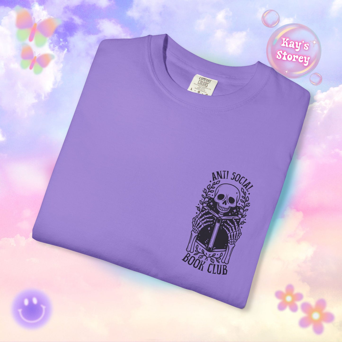 Skeleton Anti Social Comfort Colors T-Shirt