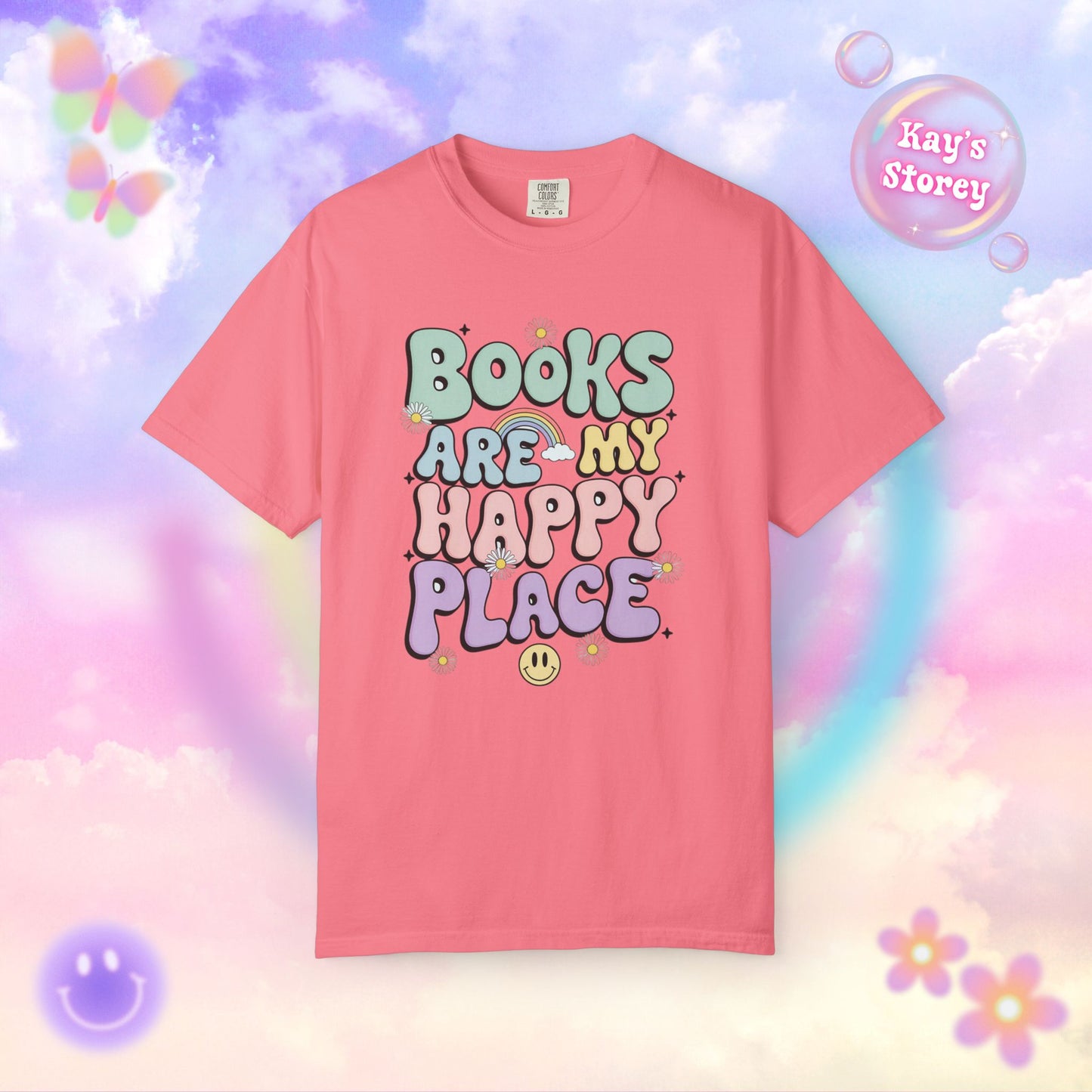Books Are My Happy Place Comfort Colors T-Shirt