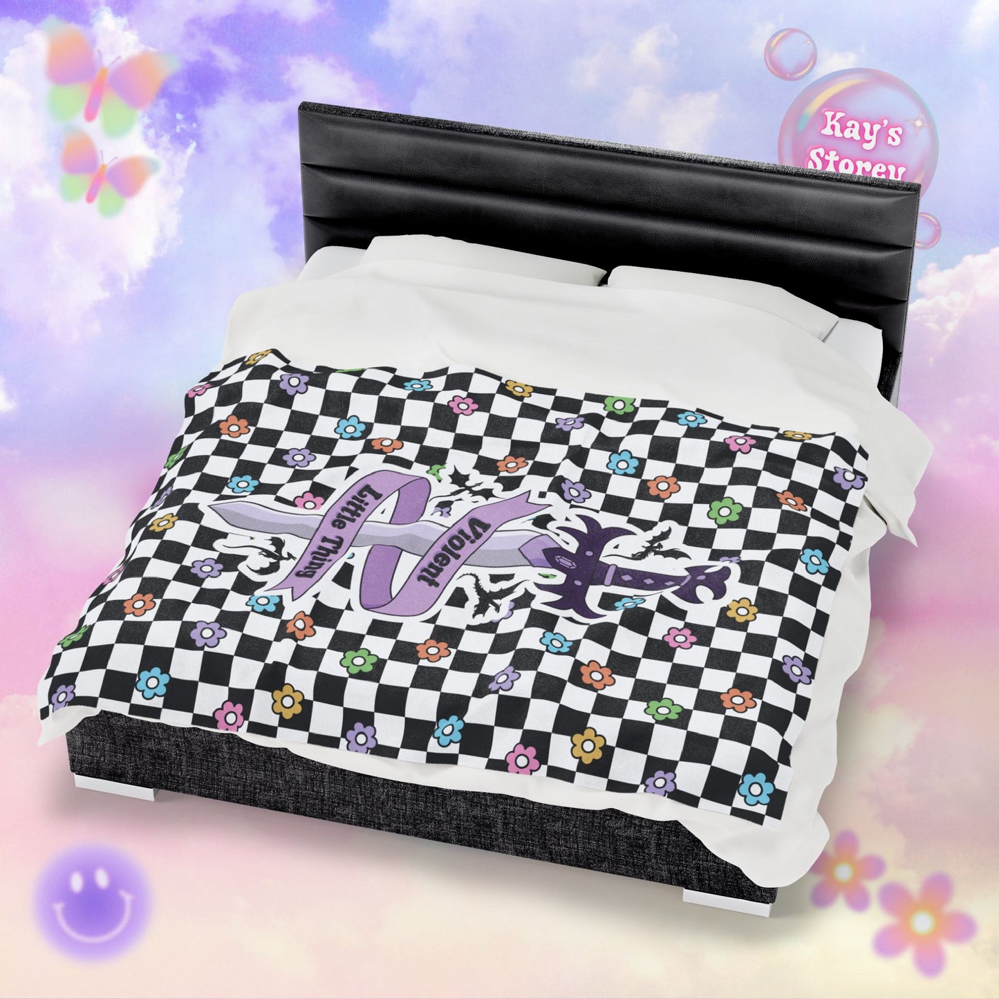 Violent Little Thing Velveteen Plush Blanket