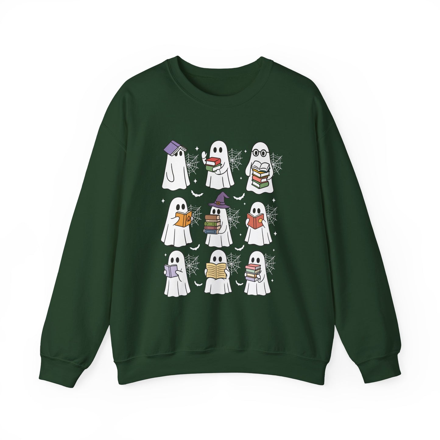 Reading Ghosts Sweatshirt, Long Sleeve Shirt for Spooky Season Bookish Gift,  Halloween Reading Apparel