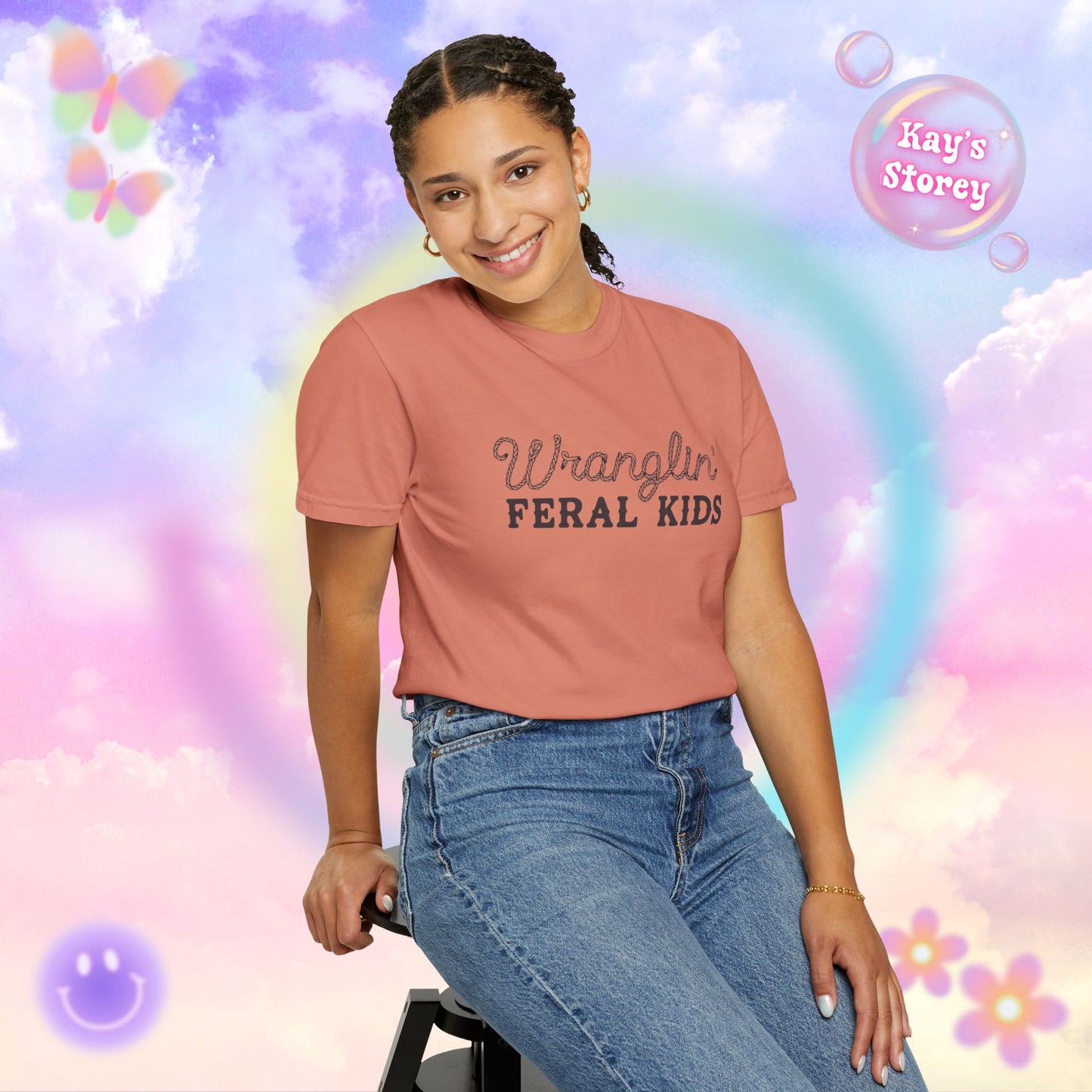 Wranglin' Feral Kids Comfort Colors T-Shirt