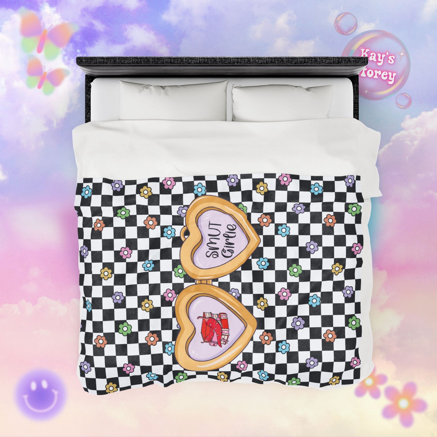 Smut Girlie Velveteen Plush Blanket