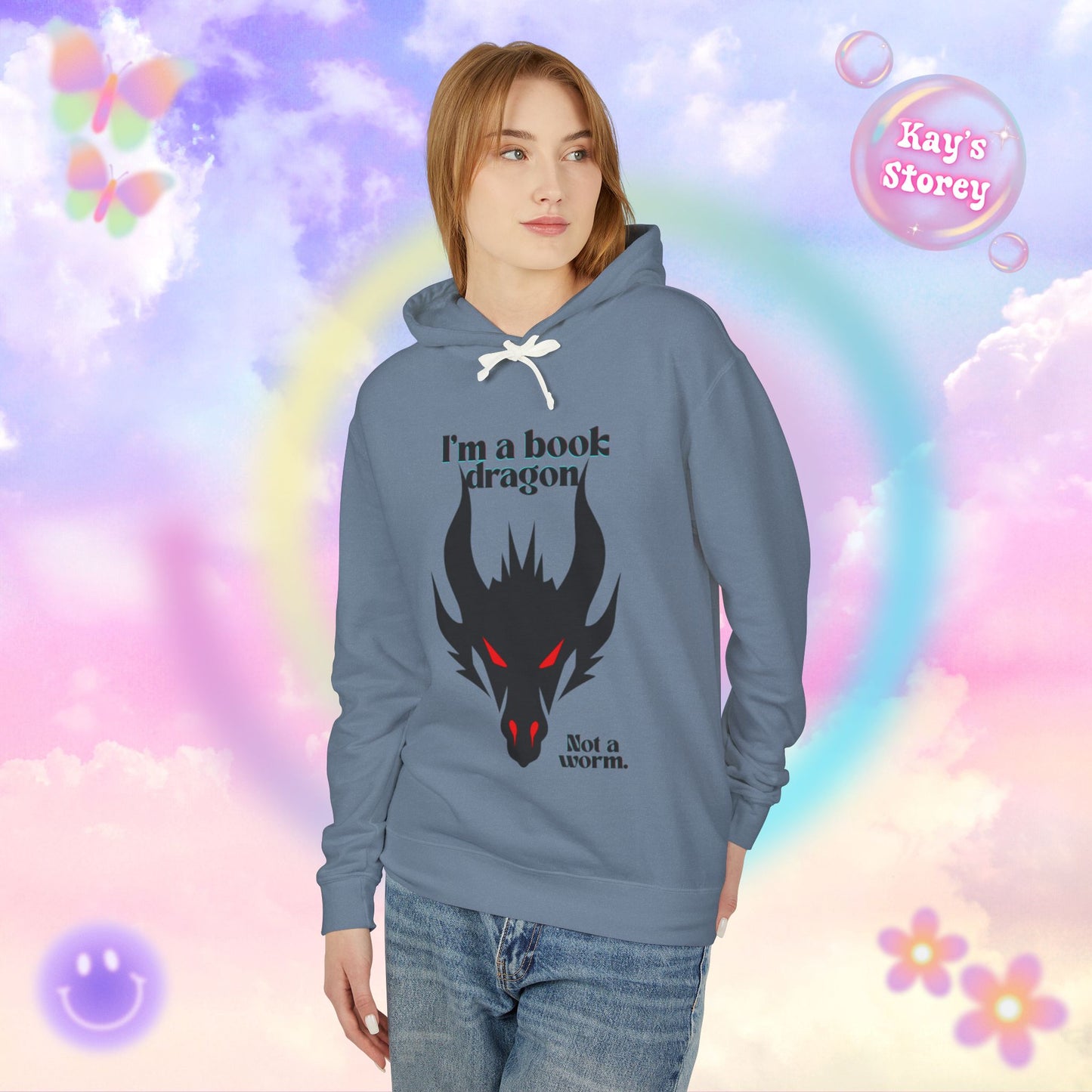 Red Book Dragon Unisex Lightweight Hooded Sweatshirt