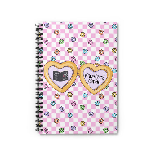 Pink Mystery Girlie Spiral Notebook - Ruled Line