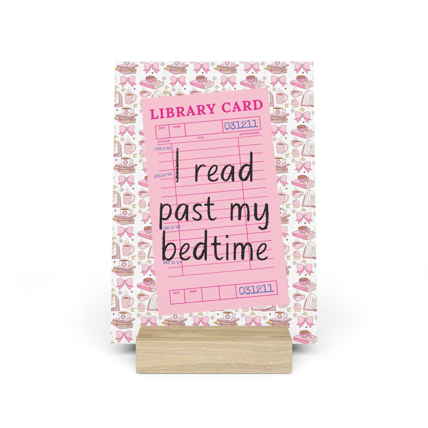 I Read Past My Bedtime Bookshelf Decor with Stand