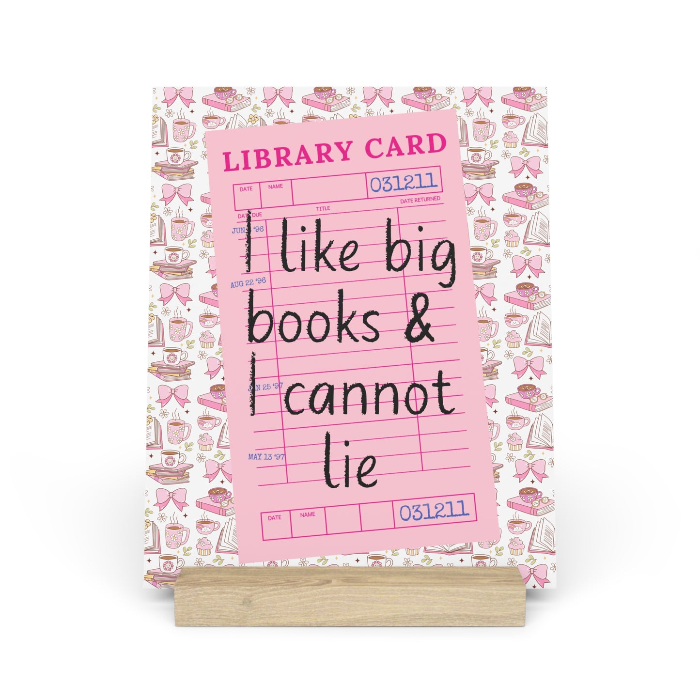 I Like Big Books & I Cannot Lie Bookshelf Decor with Stand