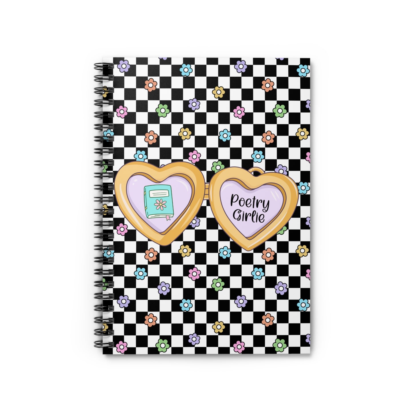Poetry Girlie Spiral Notebook - Ruled Line