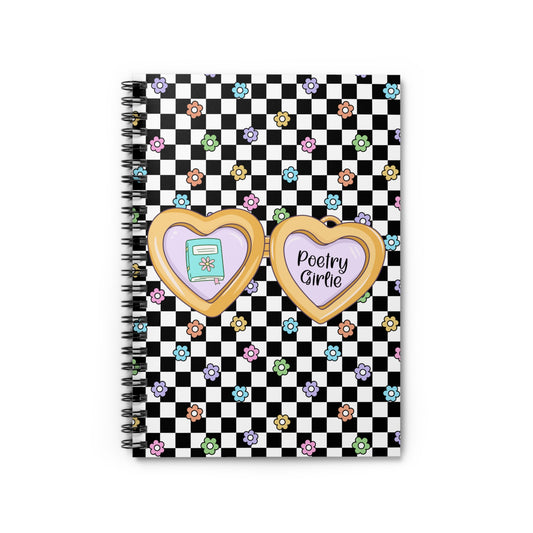 Poetry Girlie Spiral Notebook - Ruled Line