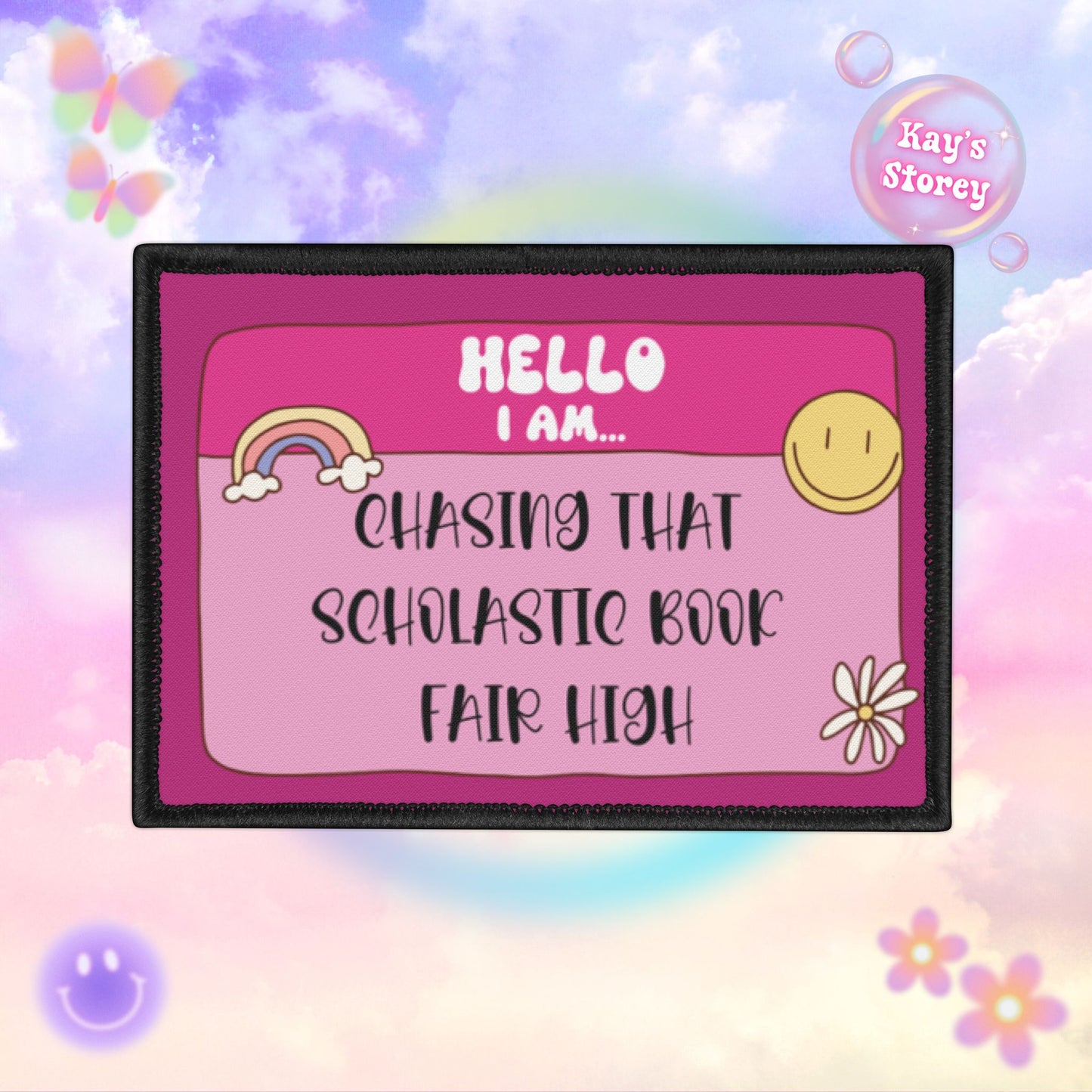 Chasing That Scholastic Book Fair High Iron-On Patch