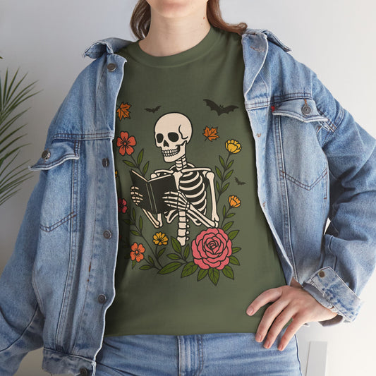 Skeleton Reading Tee - Bookish Gift