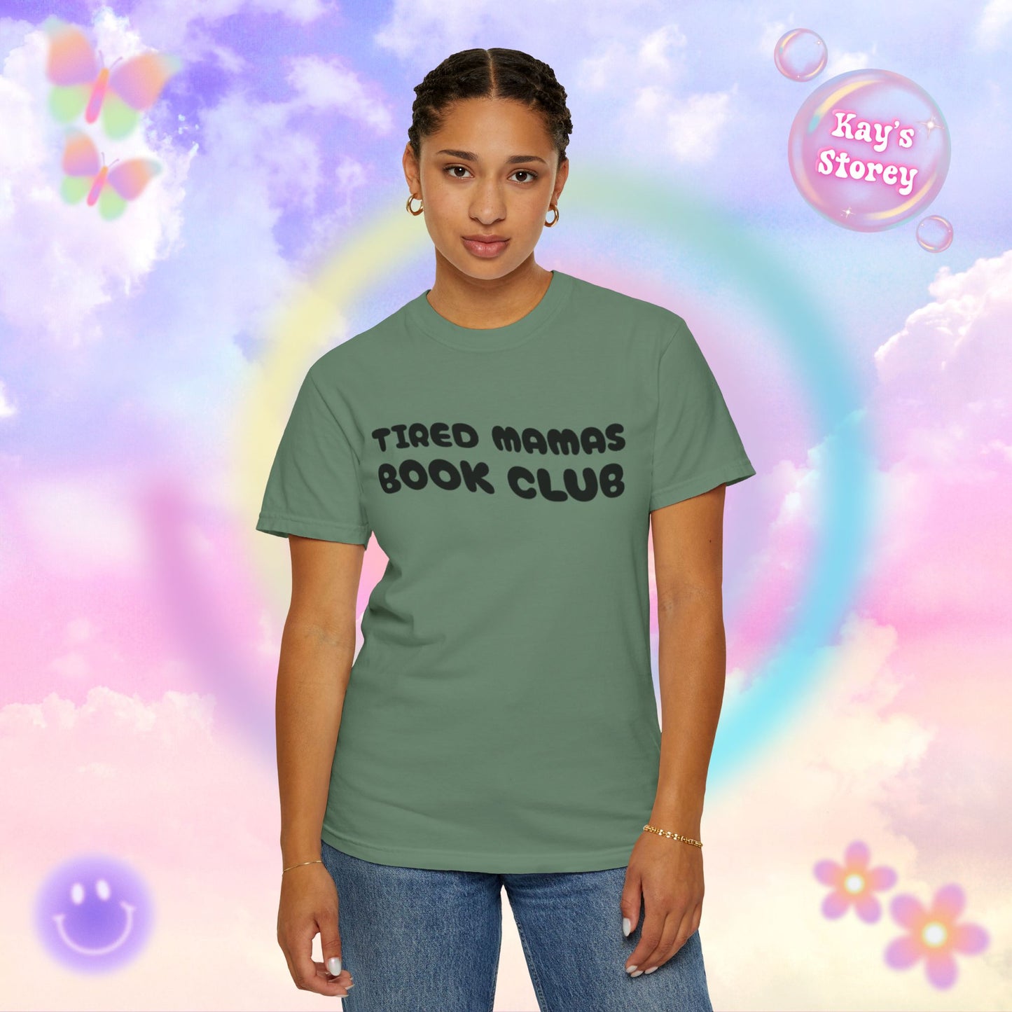 Tired Mamas Book Club Comfort Colors T-Shirt