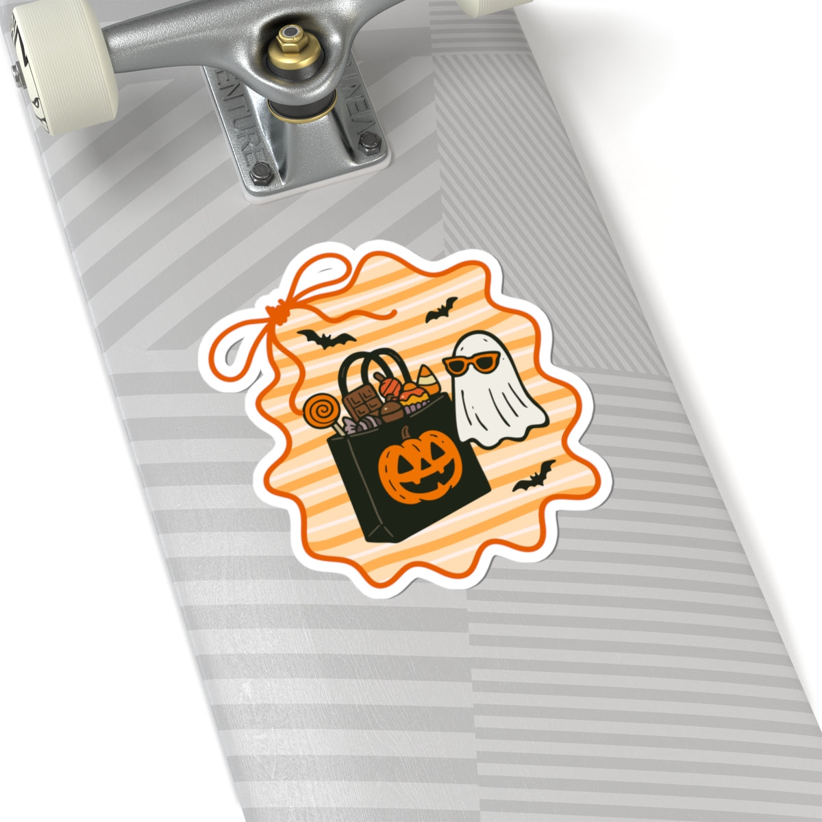Ghostly Treats Sticker - Kiss-Cut Stickers, Halloween Sticker, Cute Ghost Design, Spooky Sticker, Decorative Sticker for Journals