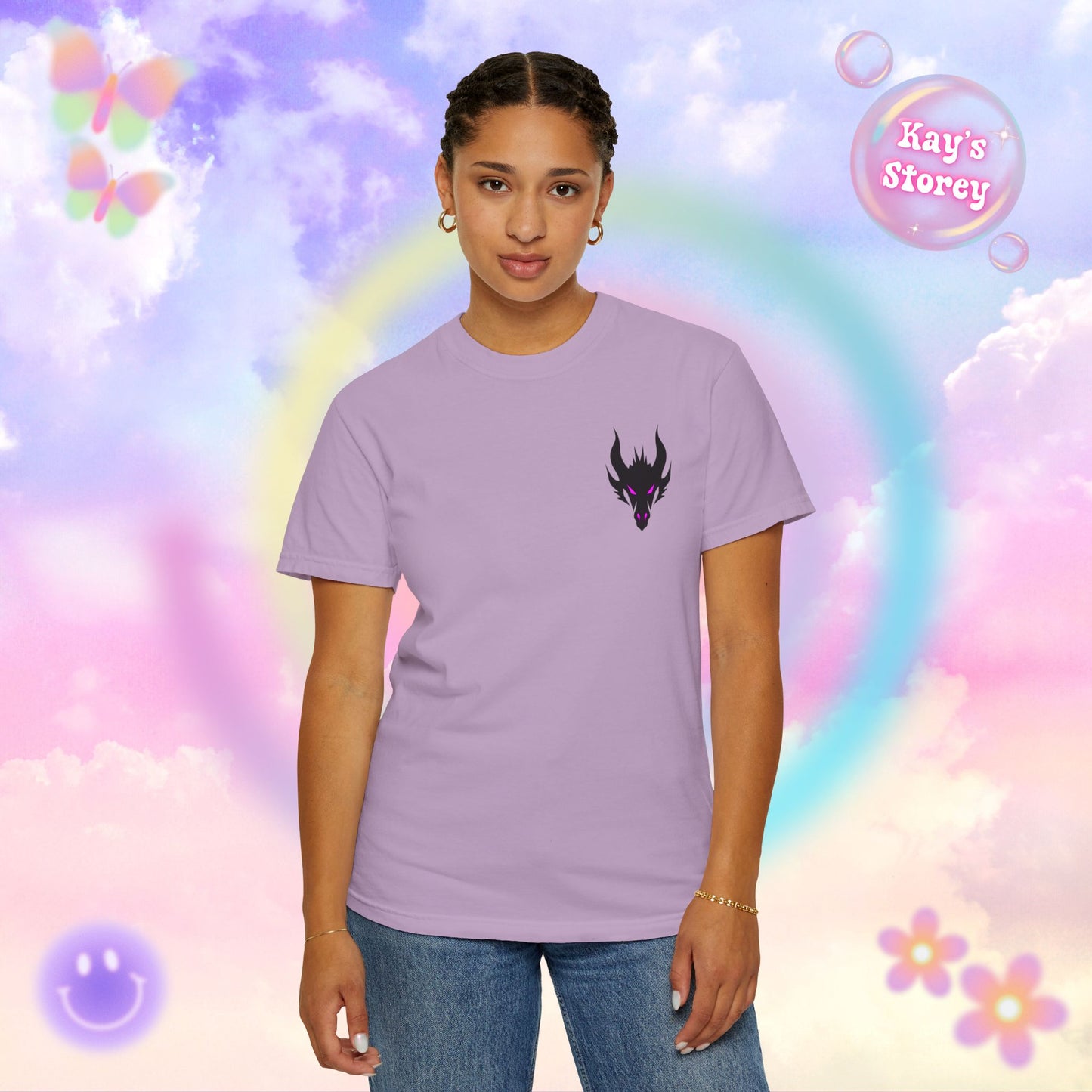 Book Dragon Pink Comfort Colors T-Shirt