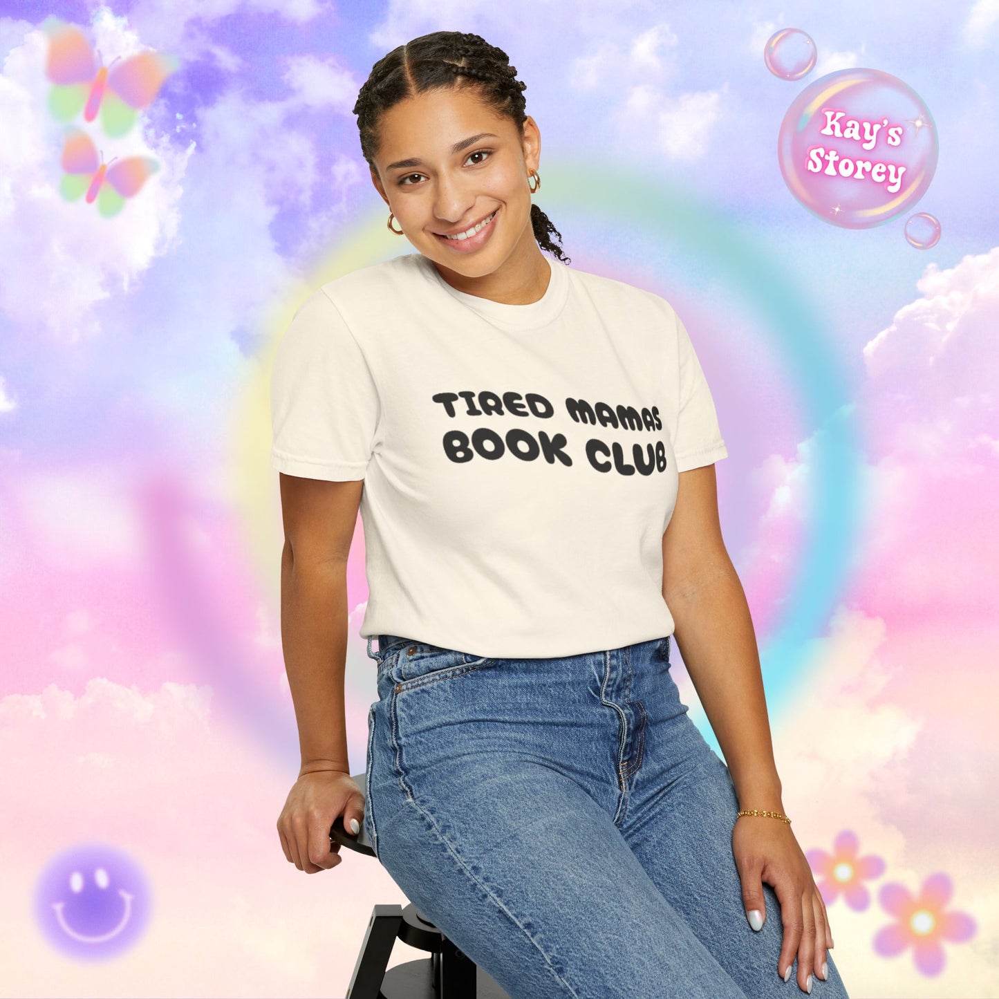 Tired Mamas Book Club Comfort Colors T-Shirt