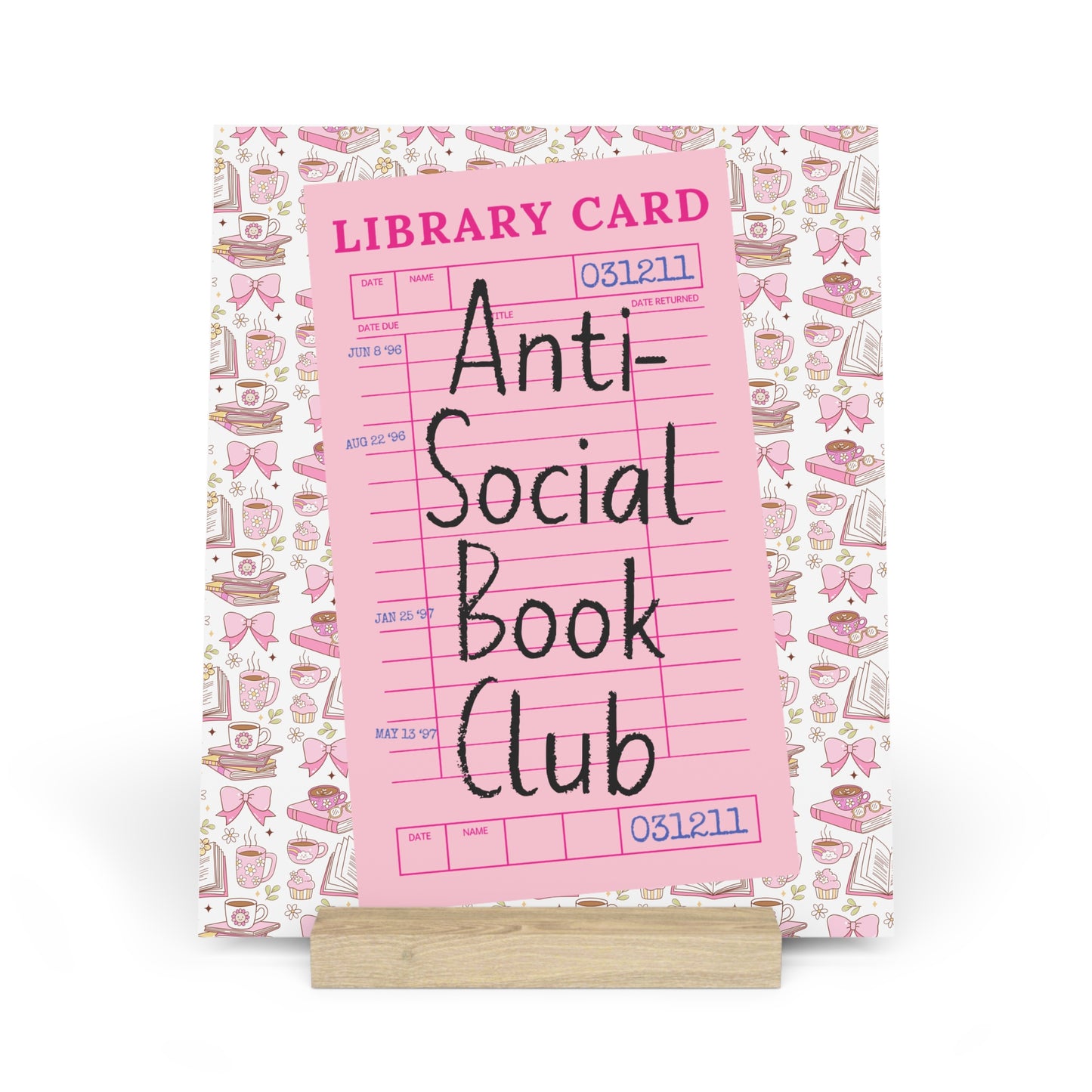 Anti-Social Book Club Bookshelf Decor with Stand