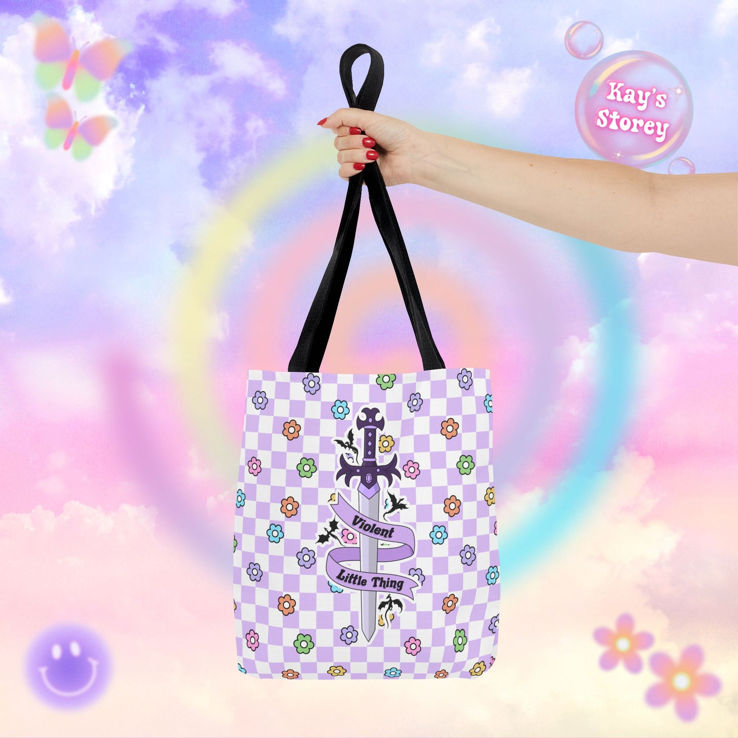Purple Violent Little Thing Tote Bag
