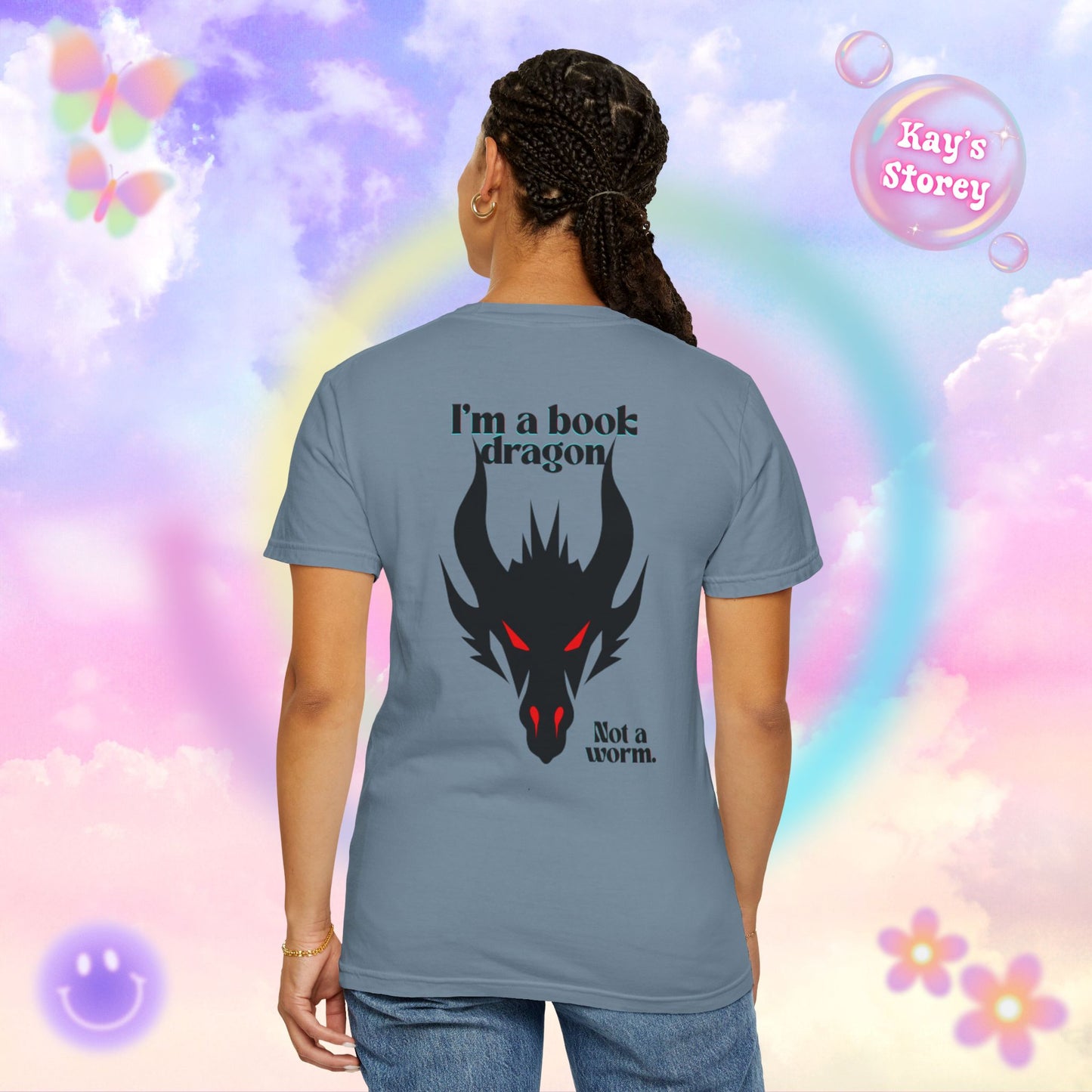 Book Dragon Red Comfort Colors T-Shirt