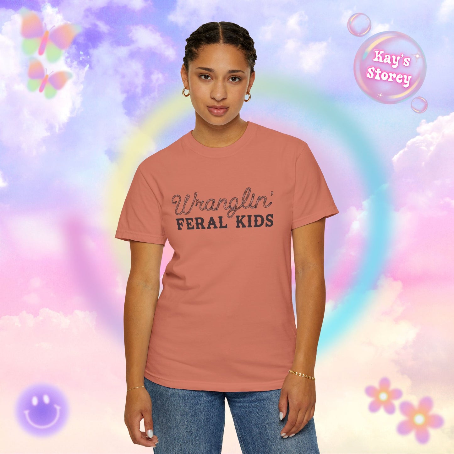 Wranglin' Feral Kids Comfort Colors T-Shirt