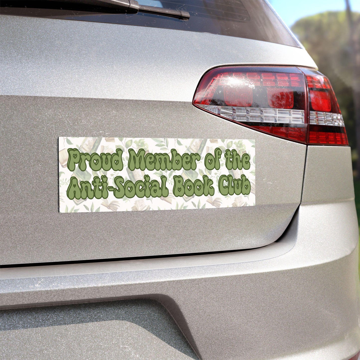 Proud Member Anti-Social Book Club Car Magnet