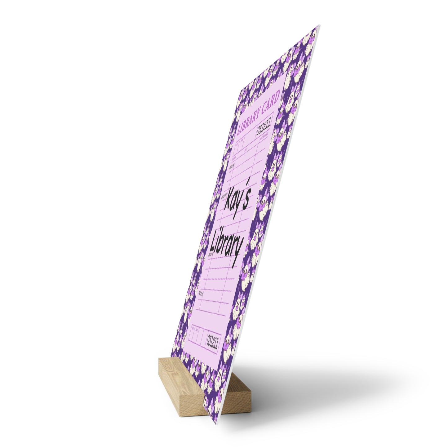 Personalized Bookshelf Decor with Stand