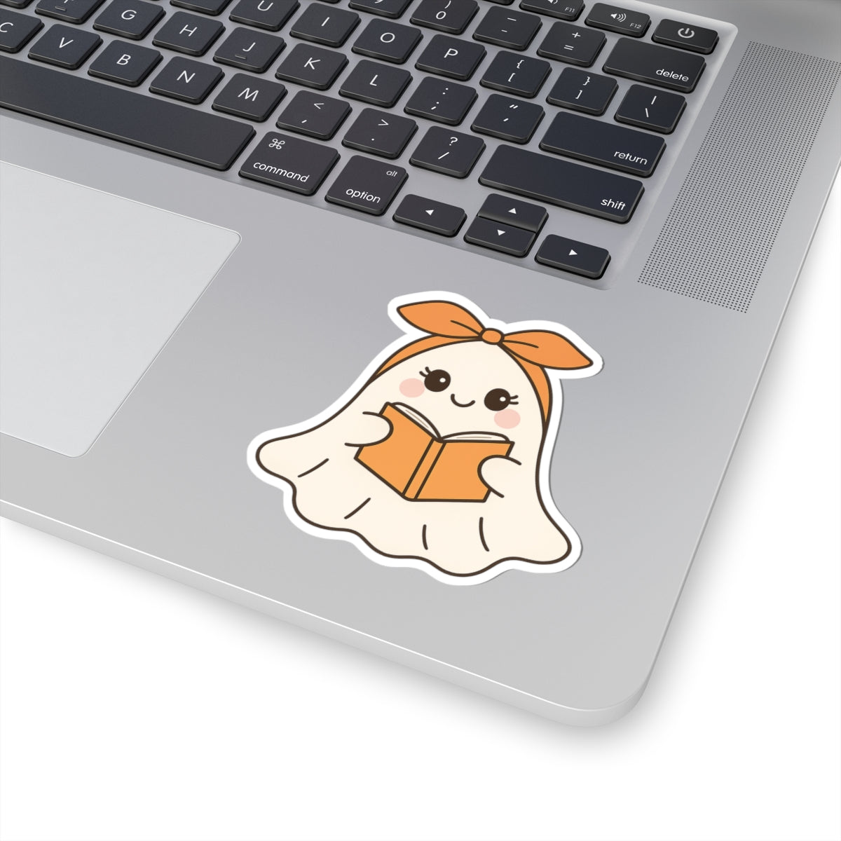 Ghostly Reading Kiss-Cut Sticker, Book Lover Sticker, Cute Sticker Set, Spooky Decals, Halloween Stickers, Vinyl Kindle Stickers