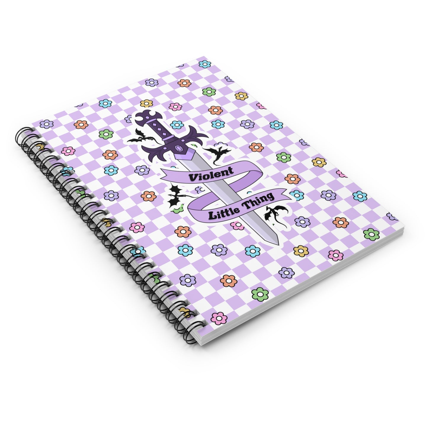 Purple Violent Little Thing Spiral Notebook - Ruled Line
