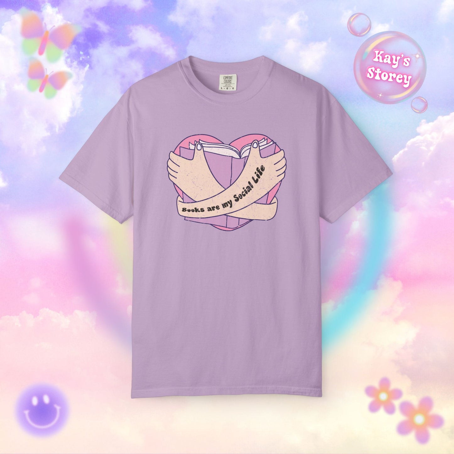 Books Are My Social Life Comfort Colors T-Shirt
