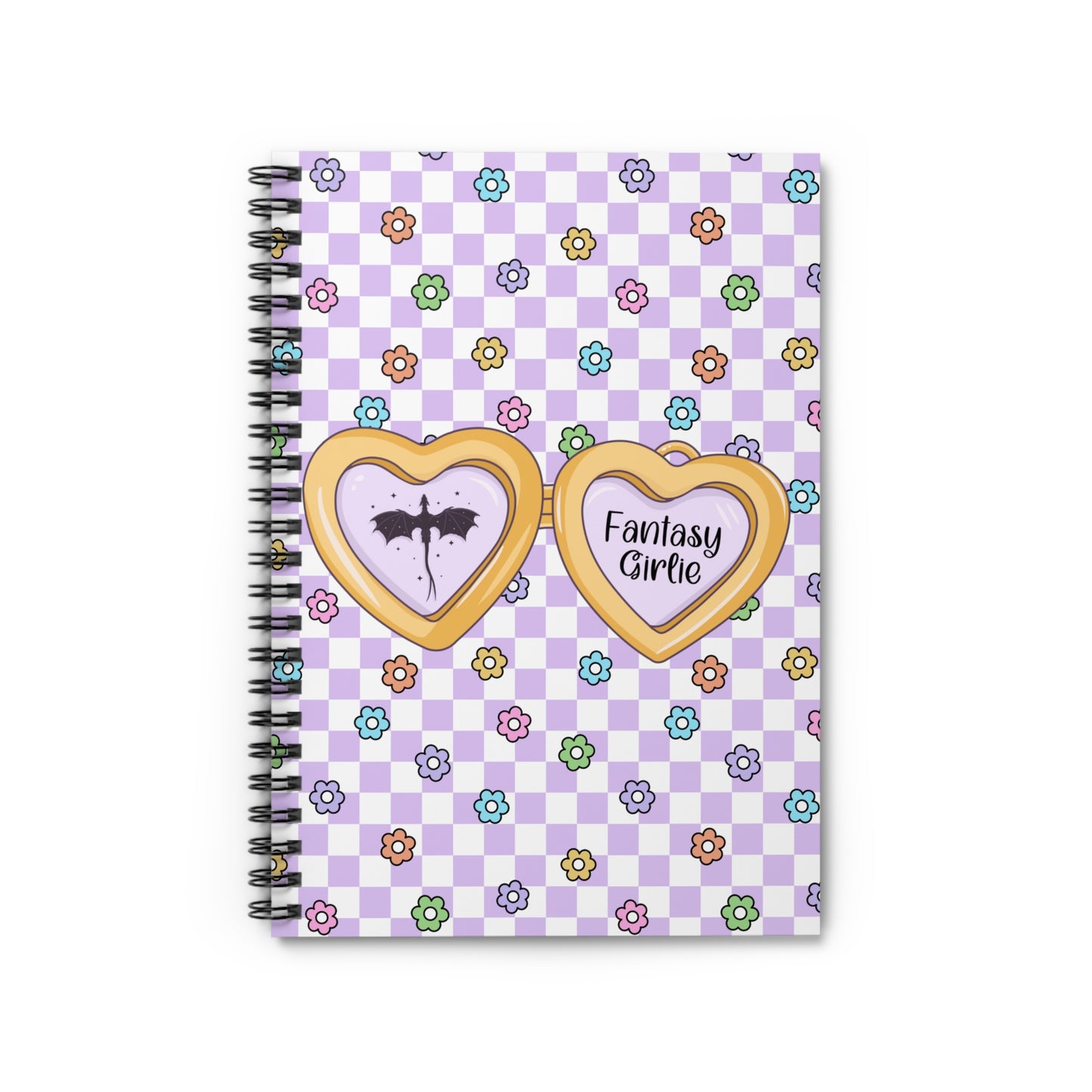 Purple Fantasy Girlie Spiral Notebook - Ruled Line