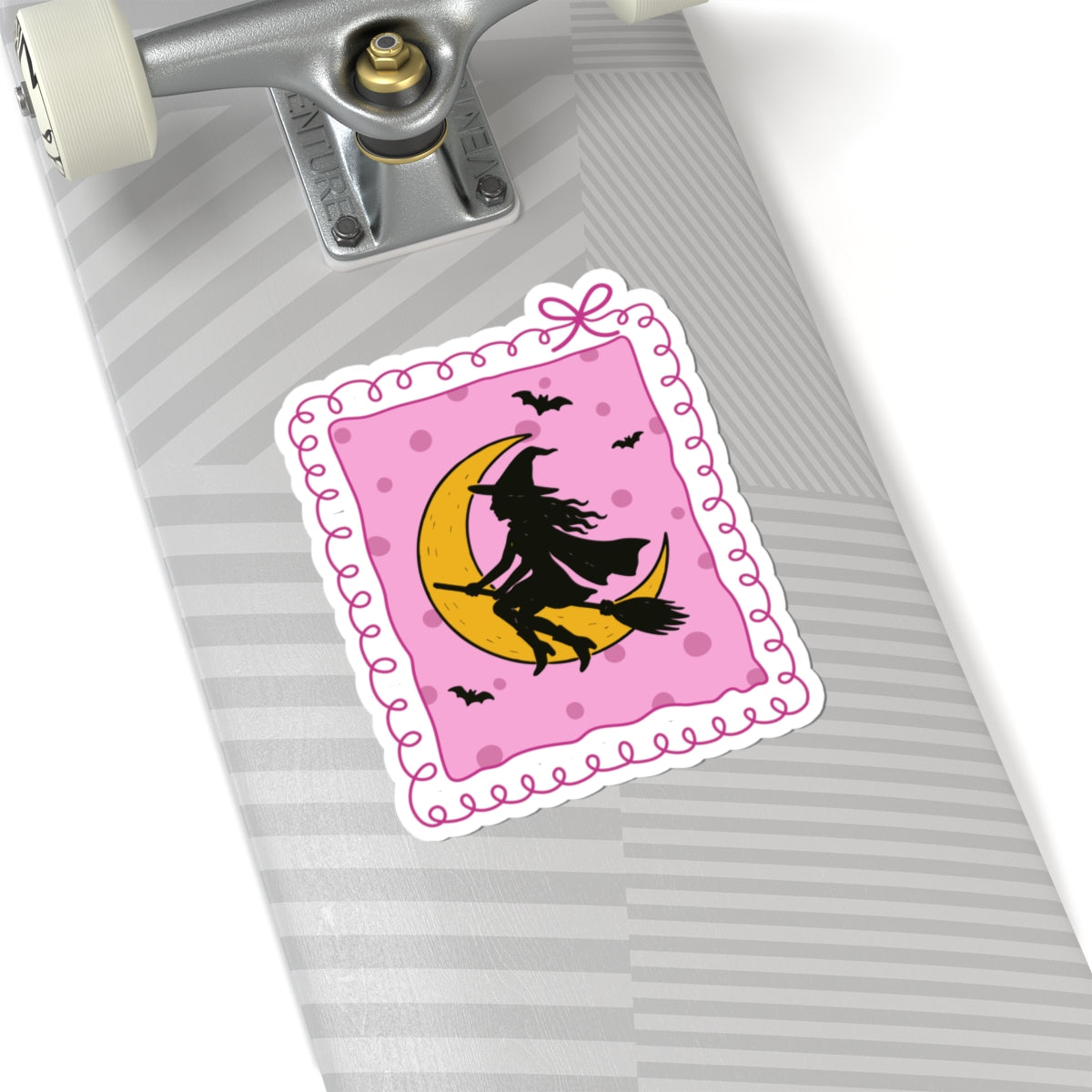 Witchy Night Sticker - Kiss-Cut Stickers, Halloween Sticker, Cute Witch Design, Spooky Sticker, Decorative Sticker for Journals