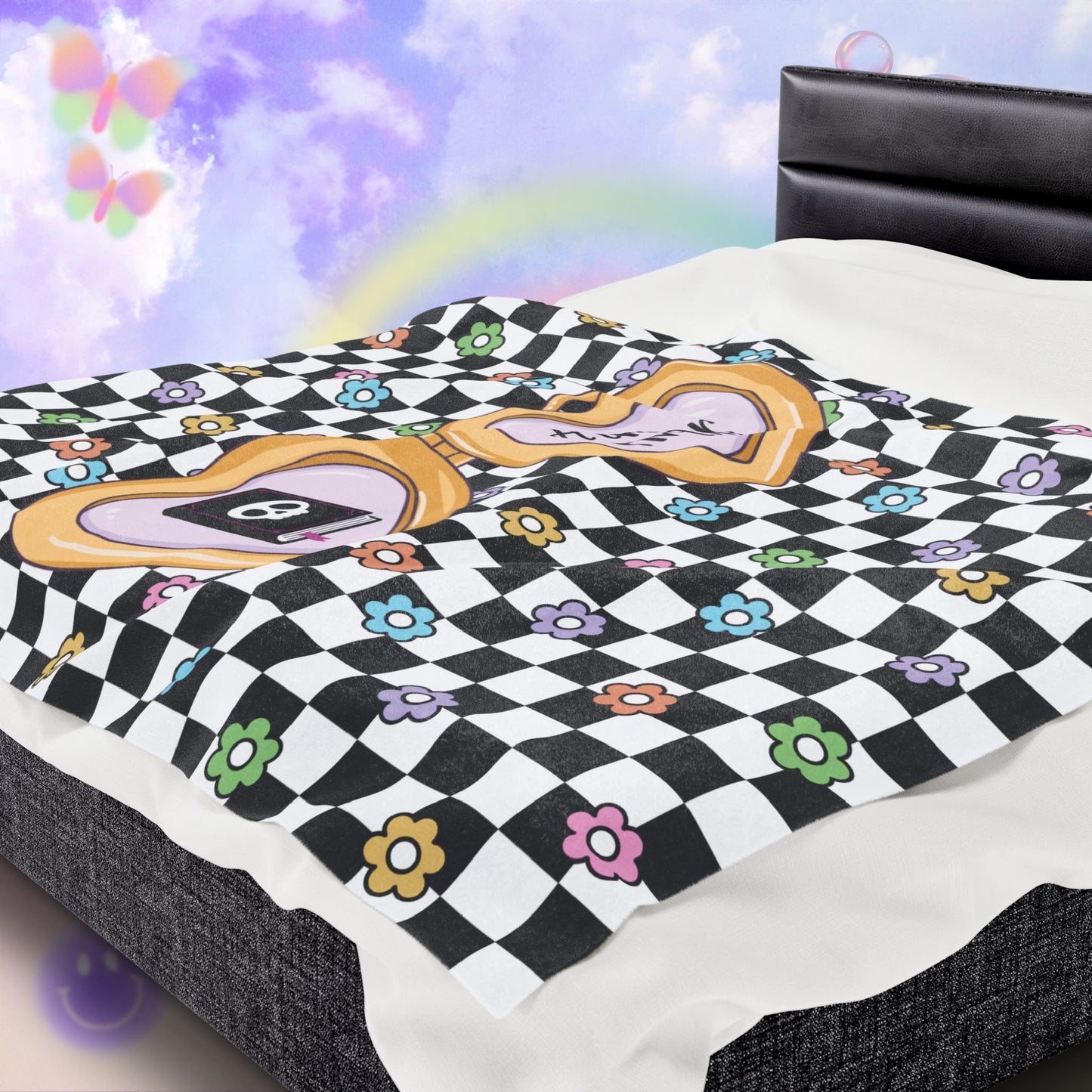 Horror Girlie Velveteen Plush Blanket