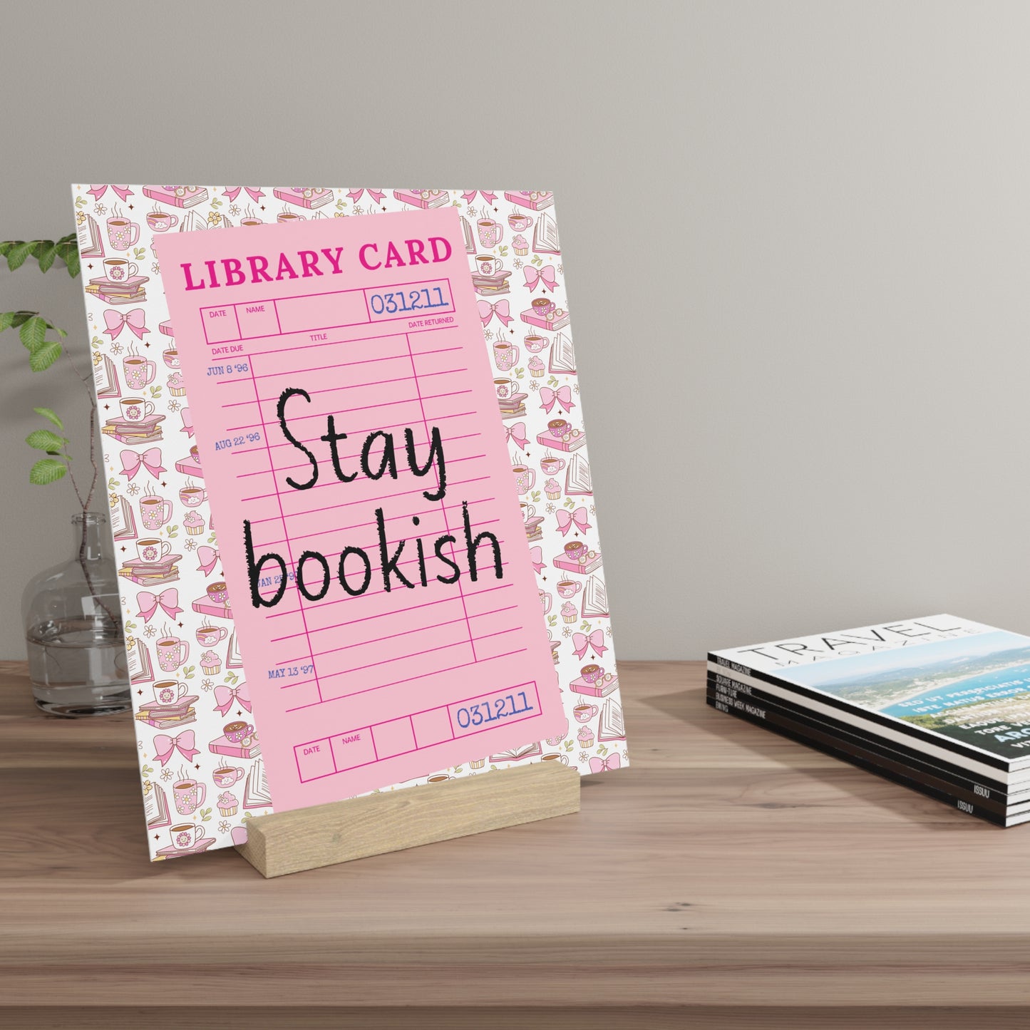Stay Bookish Bookshelf Decor with Stand