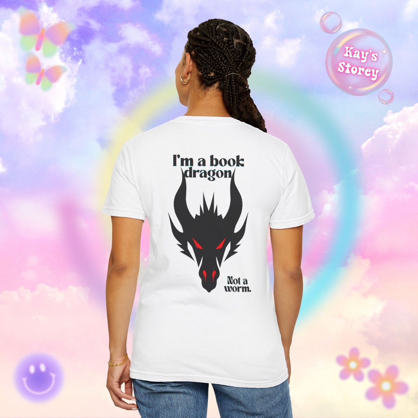 Book Dragon Red Comfort Colors T-Shirt