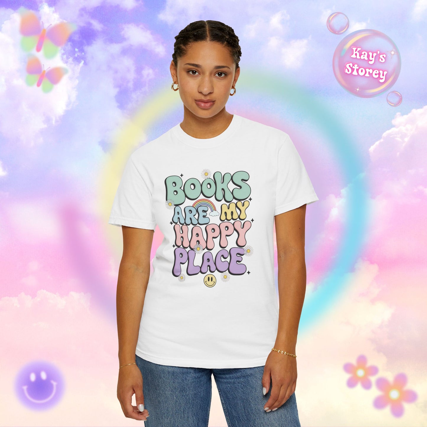 Books Are My Happy Place Comfort Colors T-Shirt