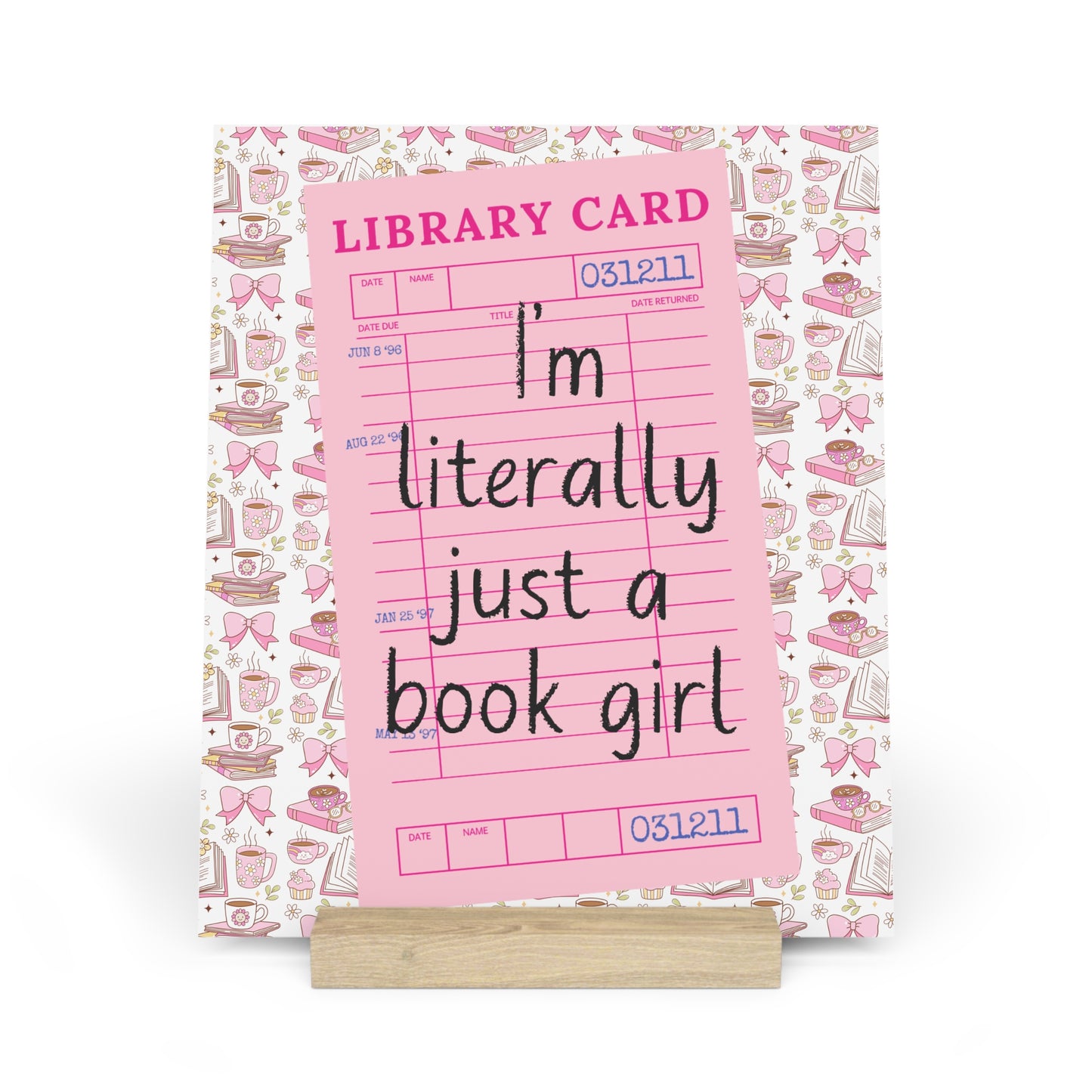 Literally Just a Book Girl Bookshelf Decor with Stand