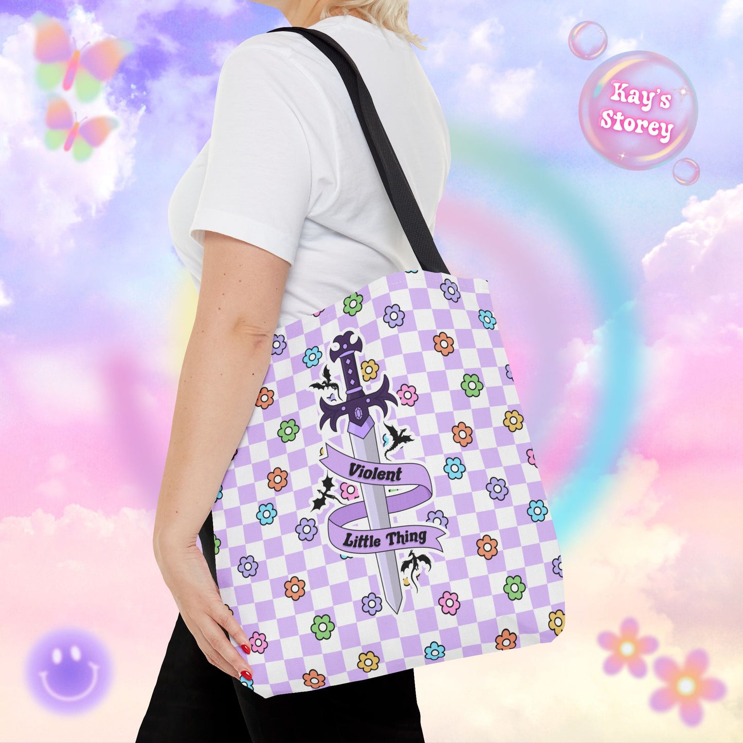 Purple Violent Little Thing Tote Bag